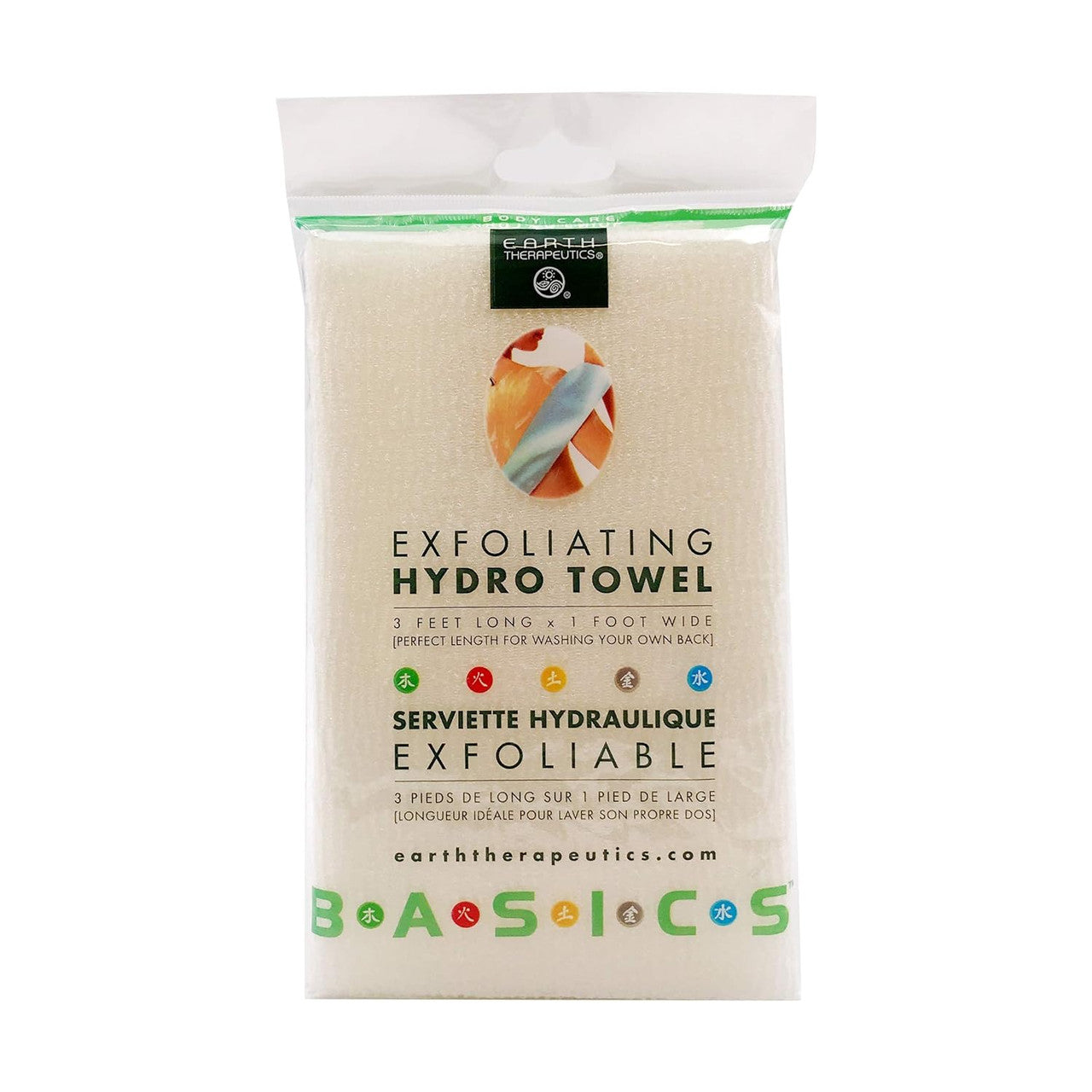 Earth Therapeutics Exfoliating Hydro Towel 3 Feet Long And 1 Foot Wide - 1 Ea